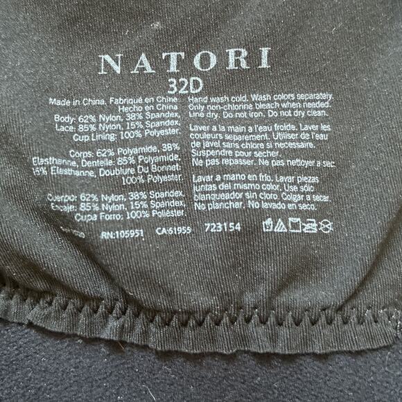 NATORI Bliss Perfection Wire-Free T-Shirt Bra in Black size 32D - Picture 3 of 3